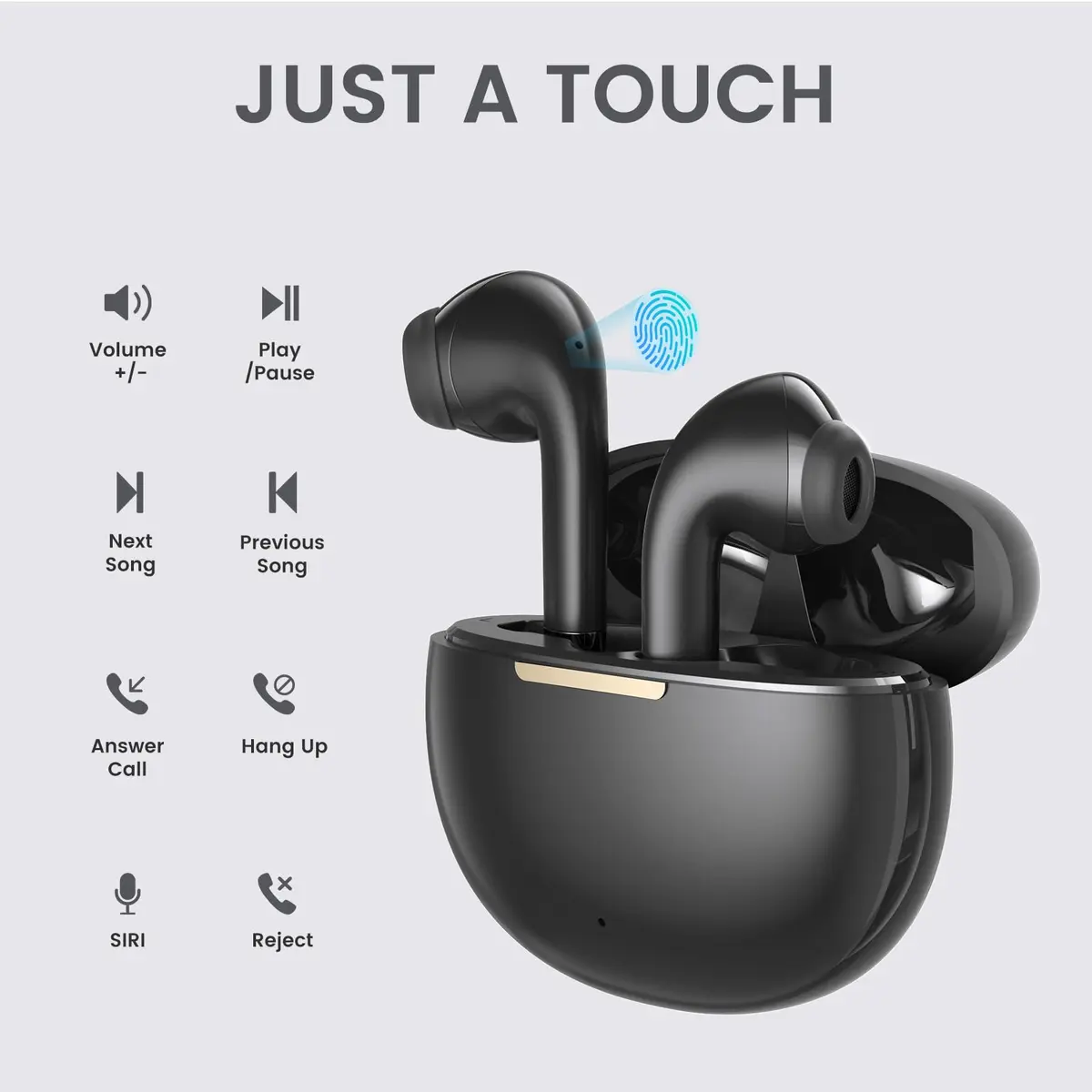 yobola T7Pro Wireless Earbuds with Charging Case, Bluetooth 5.4 Headphones, 25 Hours Playtime | IPX7 Waterproof - view 4