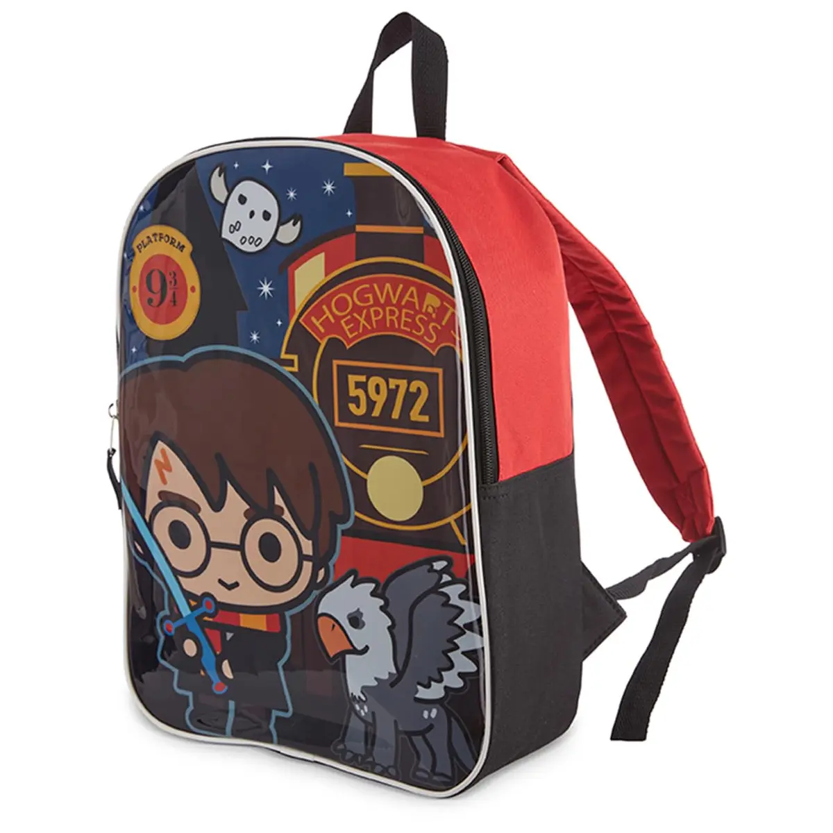 Harry Potter Backpack for Kids 15" | Hogwarts Crest & House Patches, Durable Polyester, Adjustable Straps - main product image