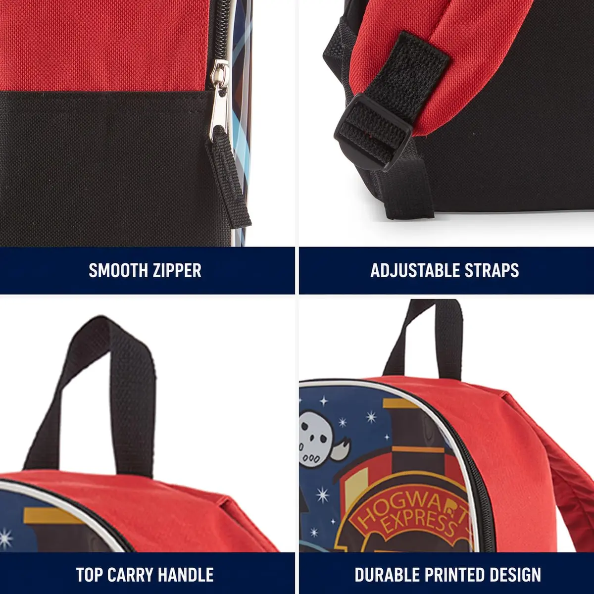 Harry Potter Backpack for Kids 15" | Hogwarts Crest & House Patches, Durable Polyester, Adjustable Straps - view 5