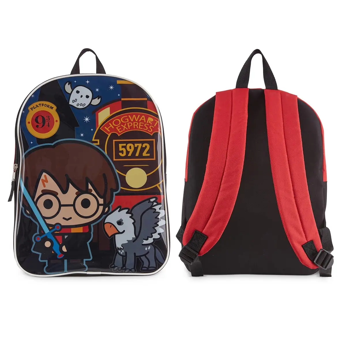 Harry Potter Backpack for Kids 15" | Hogwarts Crest & House Patches, Durable Polyester, Adjustable Straps - view 2