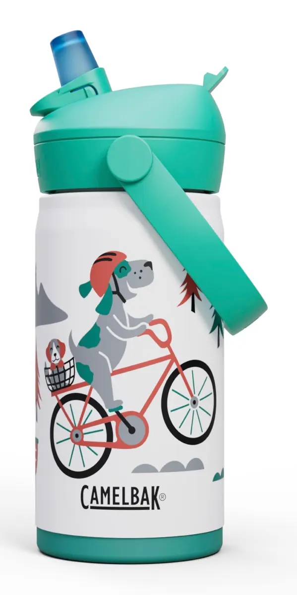 CamelBak Thrive Flip Straw Kids Water Bottle 12oz | Vacuum Insulated Stainless Steel, Leak-Proof, Biting Valve - main product image