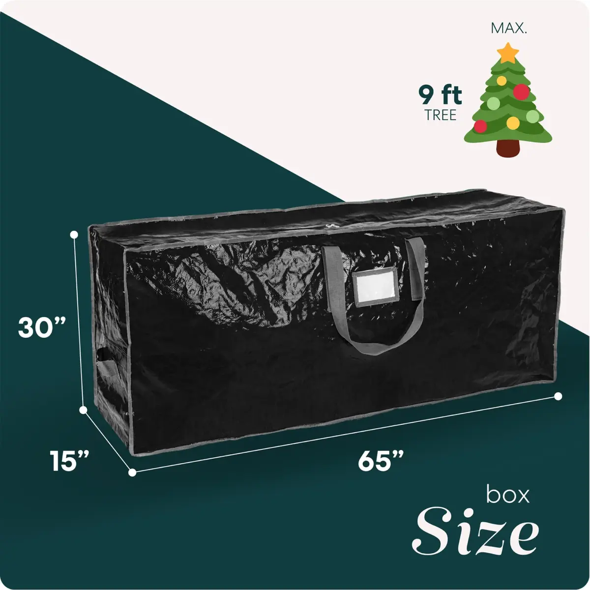 Handy Laundry Christmas Tree Storage Bag 9 Ft Heavy Duty Waterproof | Protects Against Dust, Moisture, and Pests - view 4