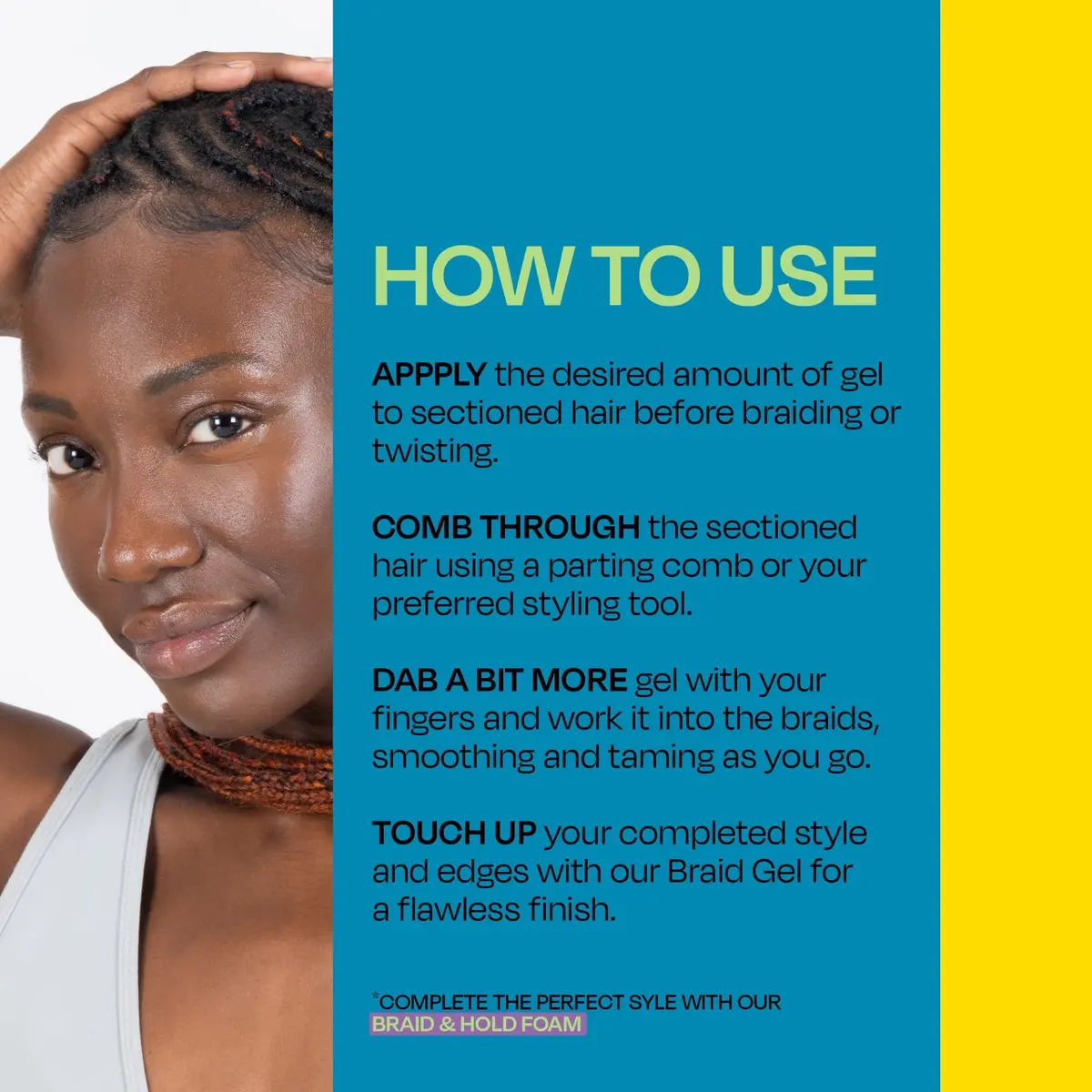 LOCK'N SLEEK Braid Gel 15oz Extreme Hold Flake-Free Edge Control for Locs | Humidity & Frizz Fighter - view 6