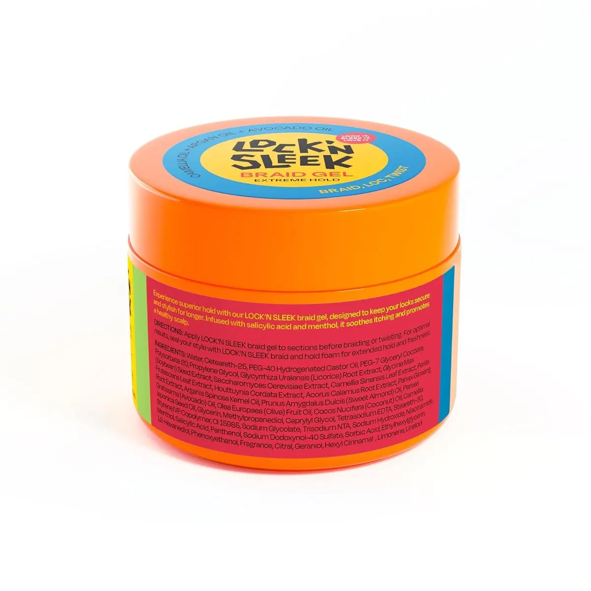 LOCK'N SLEEK Braid Gel 15oz Extreme Hold Flake-Free Edge Control for Locs | Humidity & Frizz Fighter - view 8