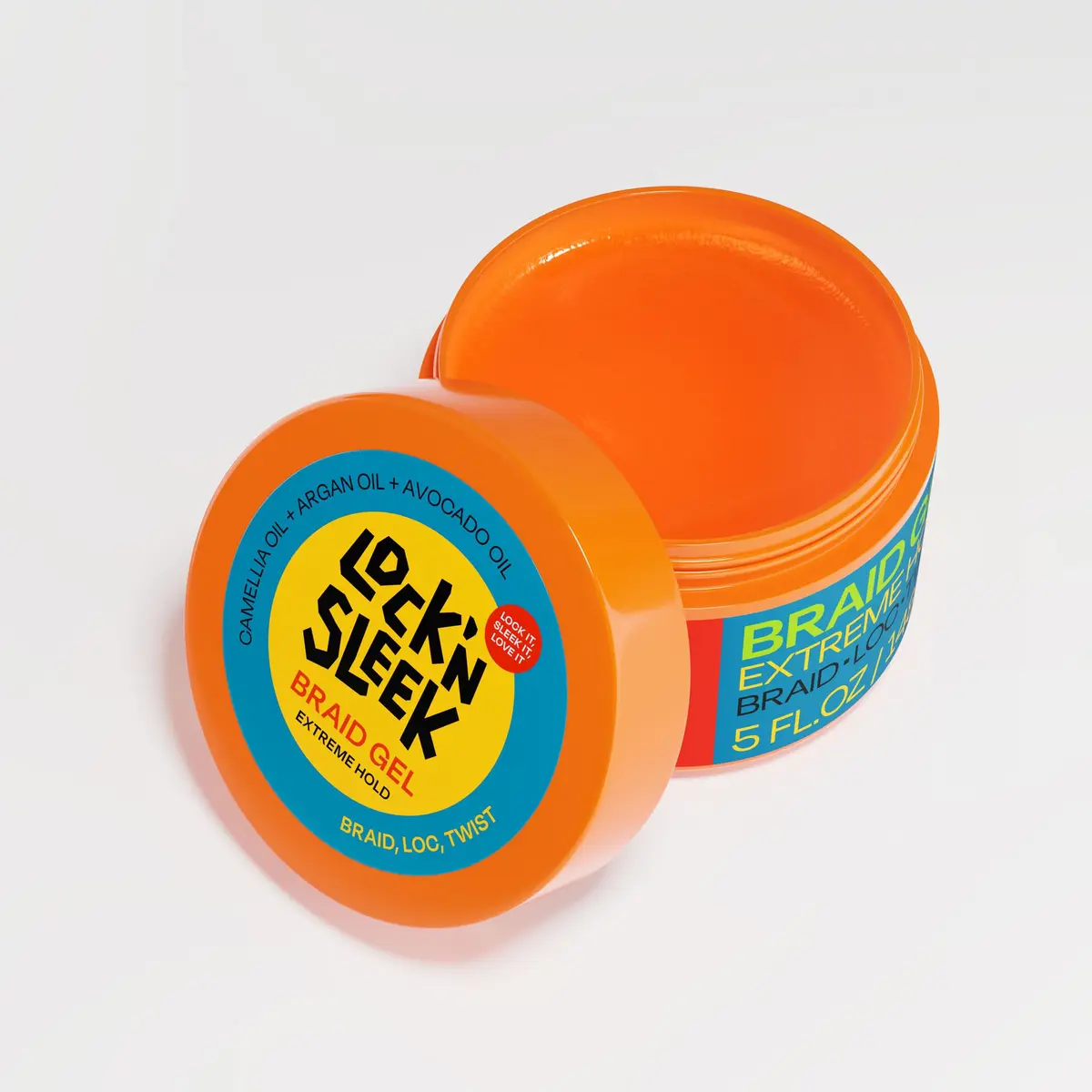 LOCK'N SLEEK Braid Gel 15oz Extreme Hold Flake-Free Edge Control for Locs | Humidity & Frizz Fighter - view 2