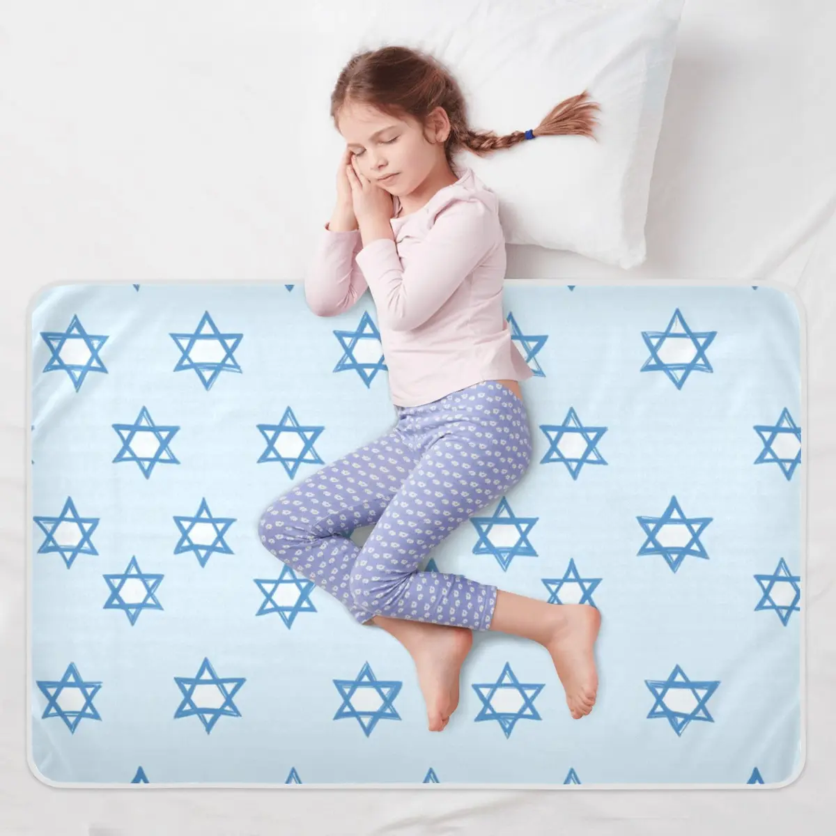miaozhen Jewish Holiday Star of David Extra Large Reusable Training Pee Pads 52" x 34" | Soft Absorbent Potty Training Pad for Kids Adults Pets - view 6