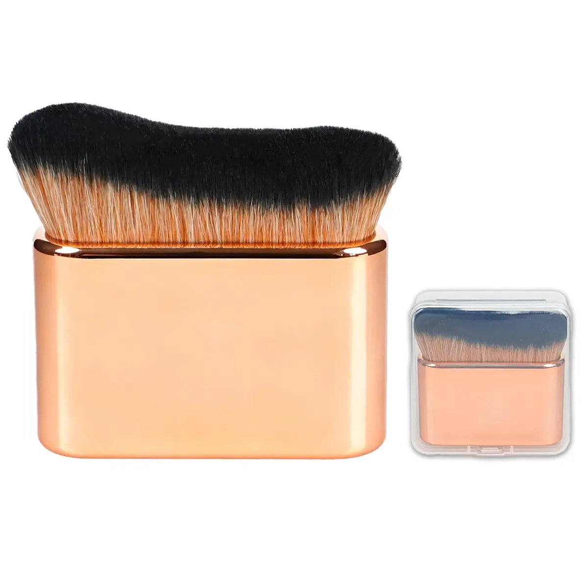 QJKLWV Self Tanner Brush, Rose Gold | Body & Face Makeup Applicator for Tan & Bronzer - main product image