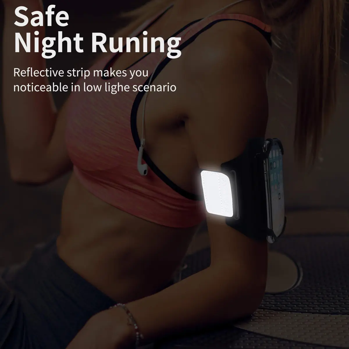 newppon Detachable 360° Rotatable Running Armband with Reflective Strap & Earphone Bag | Universal Phone Holder for iPhone 16-11 & Galaxy - view 6