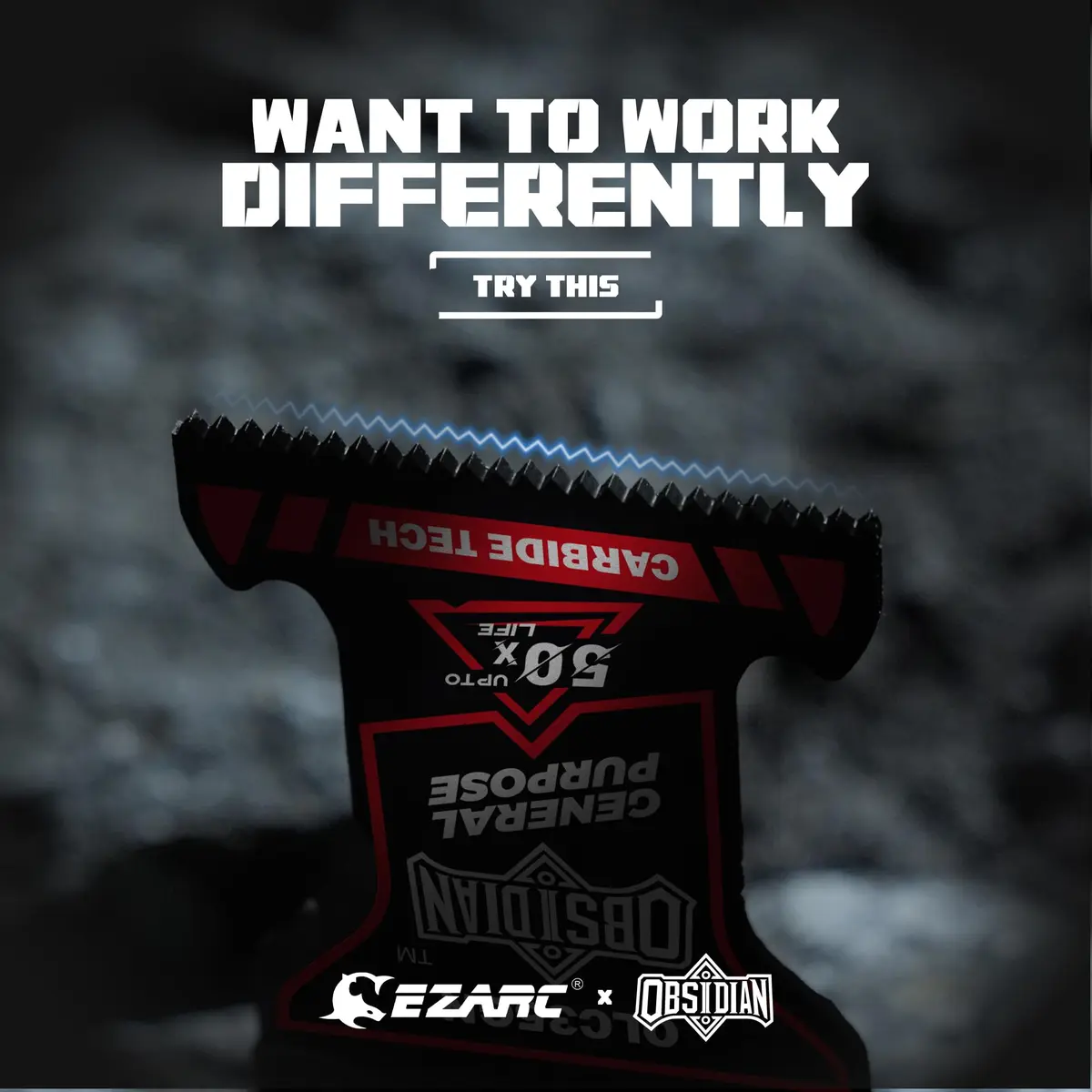 EZARC Obsidian Carbide Oscillating Saw Blades for Multi-Material | 3-Pack, Ultra-Fast & Durable - view 2