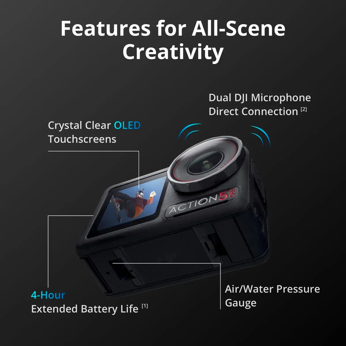 DJI Osmo Action 5 Pro Essential Combo Waterproof Action Camera | 4K/120fps, Dual Touchscreens, 20m Dive IP68 - view 4