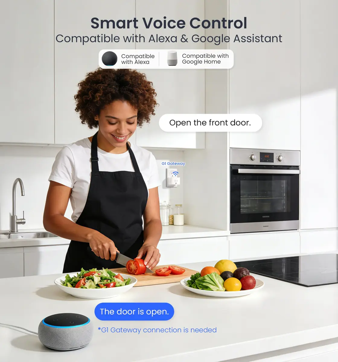 Veise VE017 Fingerprint Smart Door Lock with App Control, Satin Nickel, 1.02 kg (2.25 lb) - view 9