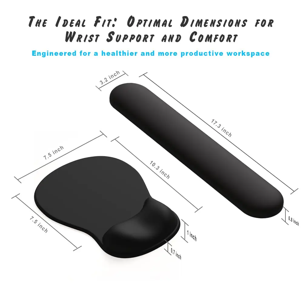 DEMON CHEST ErgoComfort Gel Wrist Rest Mouse Pad & Keyboard Wrist Rest Set, 25.9cm x 20.1cm (10.2L x 7.9W inches) | Ergonomic Comfort for Office & Gaming - view 7