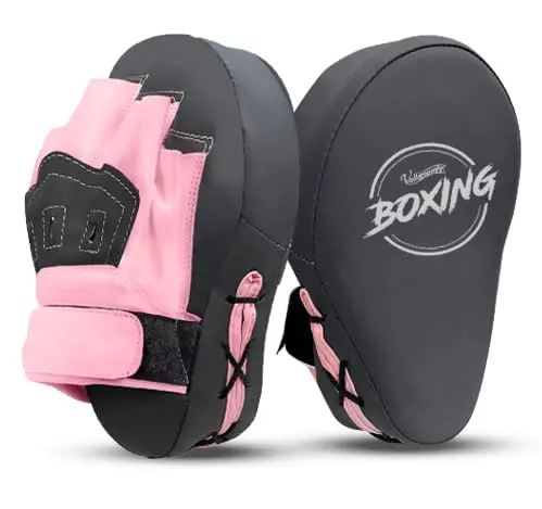 Valleycomfy Boxing Pads Curved Focus Punching Mitts for Men Women | Leather, Shock-Absorbing Padding - view 8
