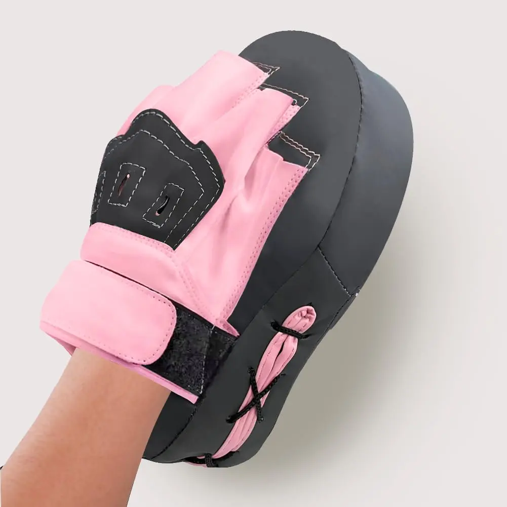 Valleycomfy Boxing Pads Curved Focus Punching Mitts for Men Women | Leather, Shock-Absorbing Padding - view 9