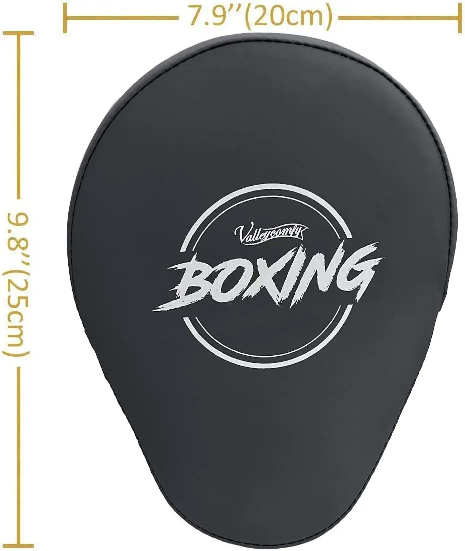 Valleycomfy Boxing Pads Curved Focus Punching Mitts for Men Women | Leather, Shock-Absorbing Padding - view 4