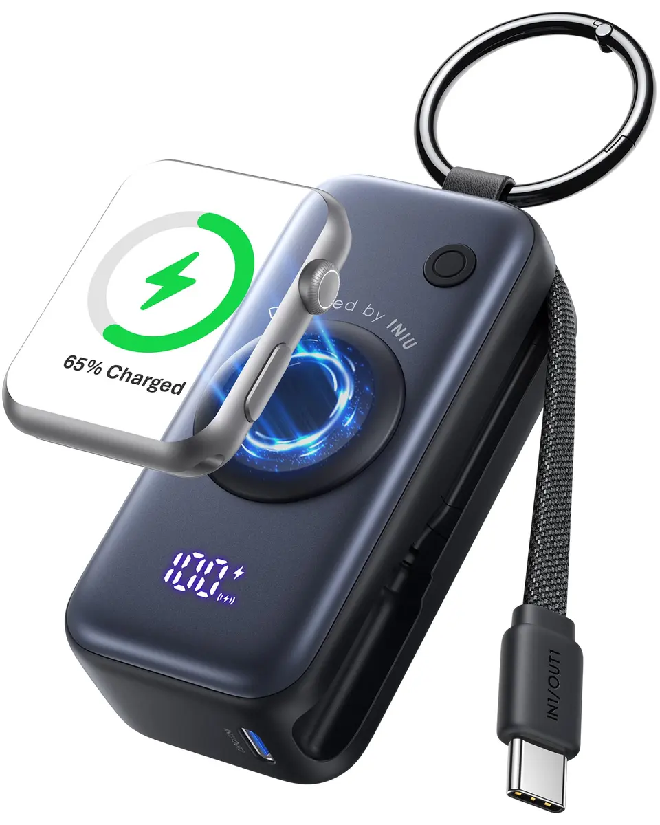 INIU SnapGo Portable Charger 5000mAh | Compact Power Bank for Apple Watch & iPhone - main product image
