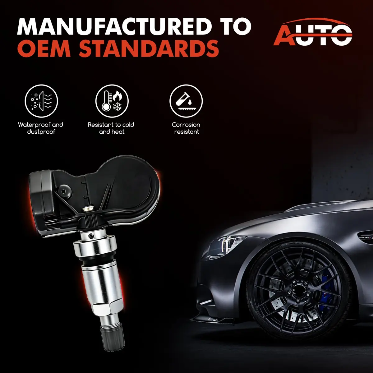 AUTO OCCASION 4Pack 315/433MHZ Universal Pre-Programmed TPMS Sensor for BMW | Easy Install & Reliable Performance - view 6