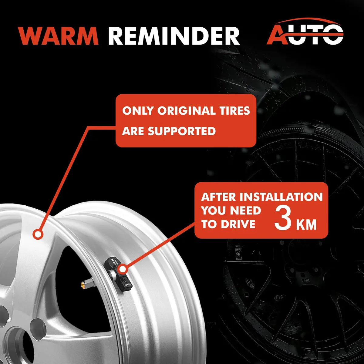 AUTO OCCASION 4Pack 315/433MHZ Universal Pre-Programmed TPMS Sensor for BMW | Easy Install & Reliable Performance - view 4