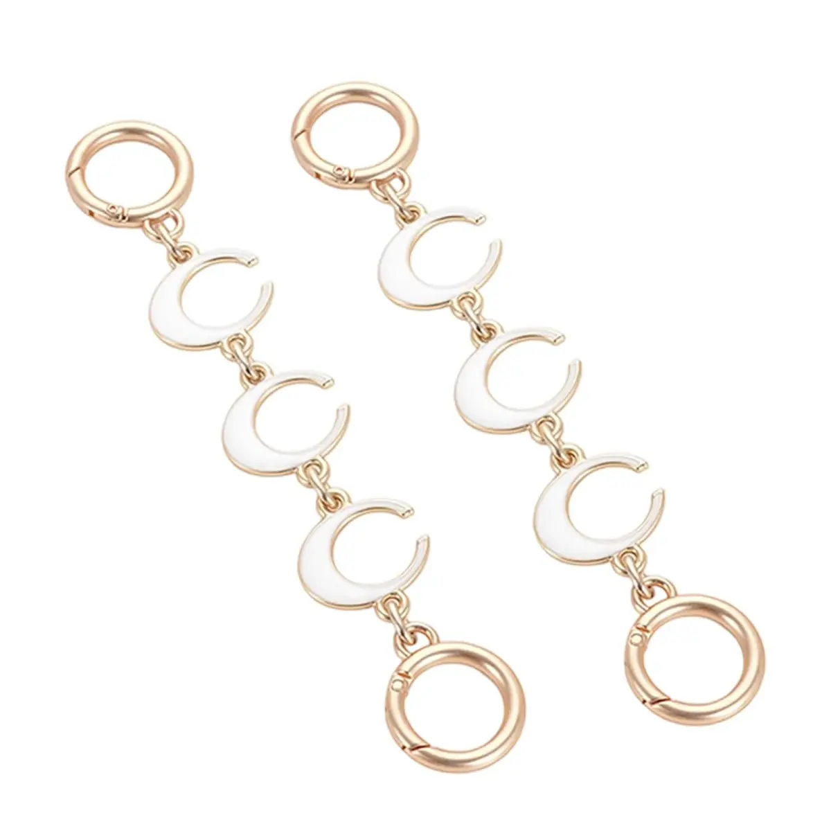 COICOIC Gold Moon Bag Strap Extender Chain 2 Pcs | Versatile Accessory for Handbags - main product image
