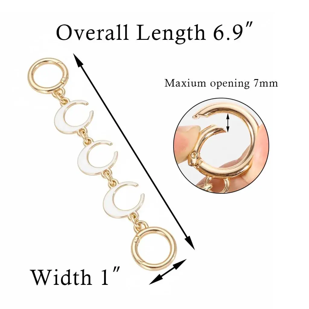 COICOIC Gold Moon Bag Strap Extender Chain 2 Pcs | Versatile Accessory for Handbags - view 2