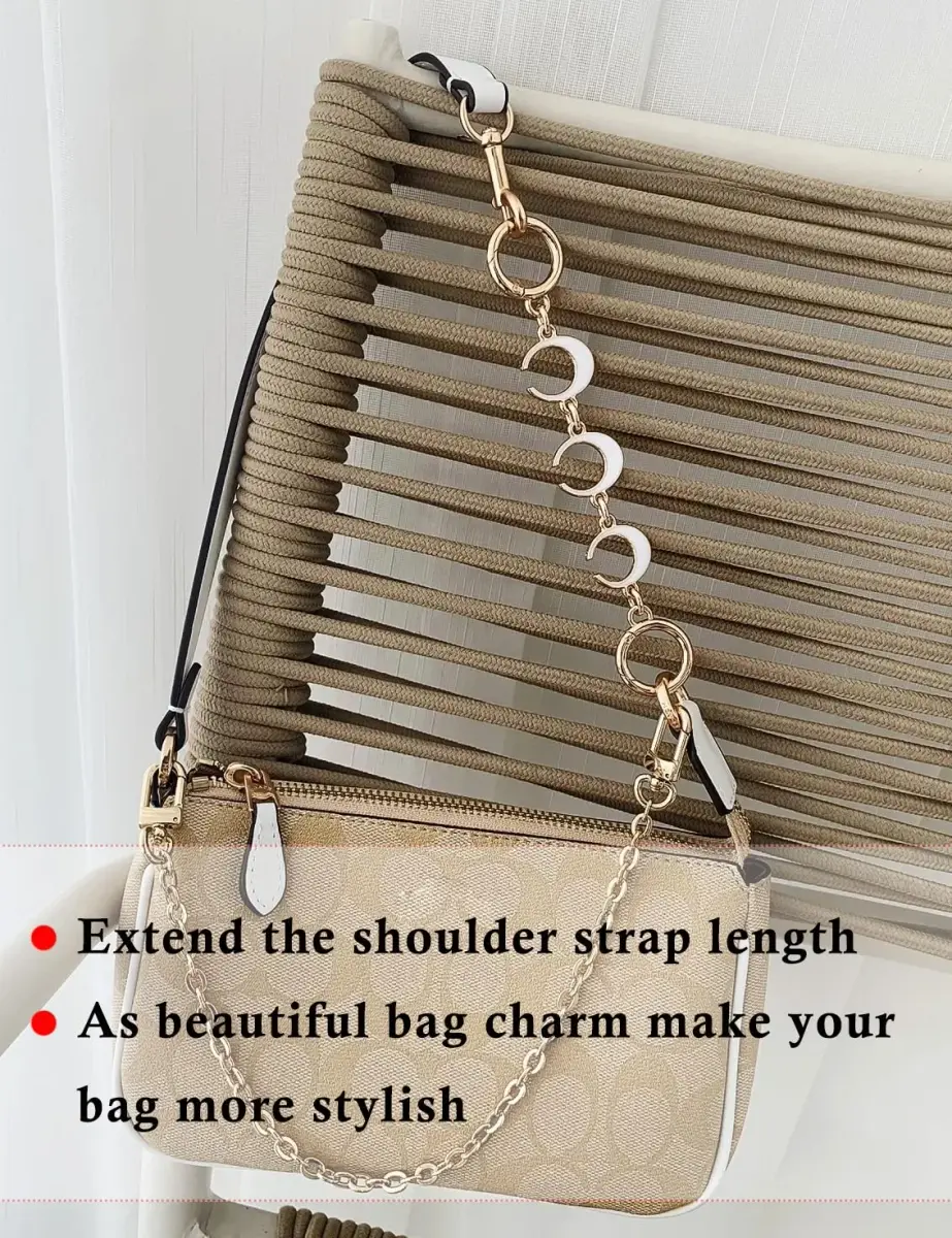 COICOIC Gold Moon Bag Strap Extender Chain 2 Pcs | Versatile Accessory for Handbags - view 4