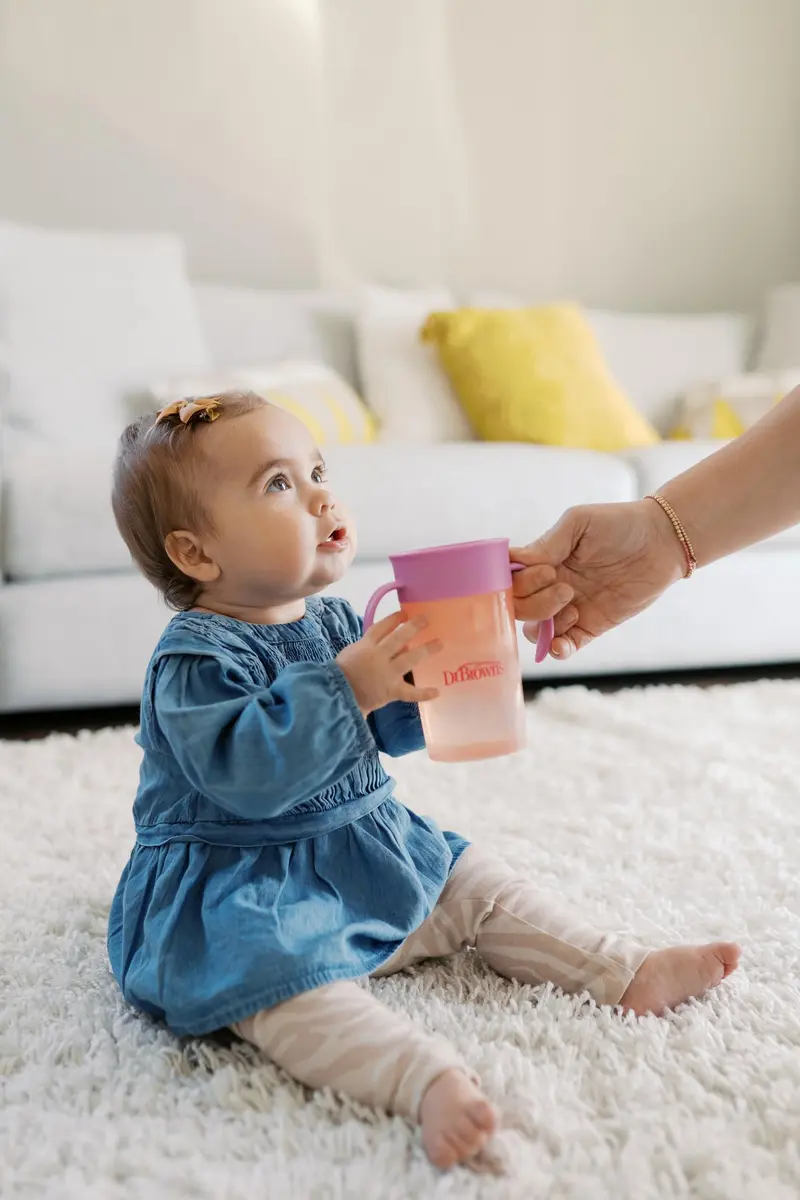 Dr. Brown's Milestones Straw to 360 Cup Set, Pink Coral | Toddler Training & Leak-Proof Design - view 4