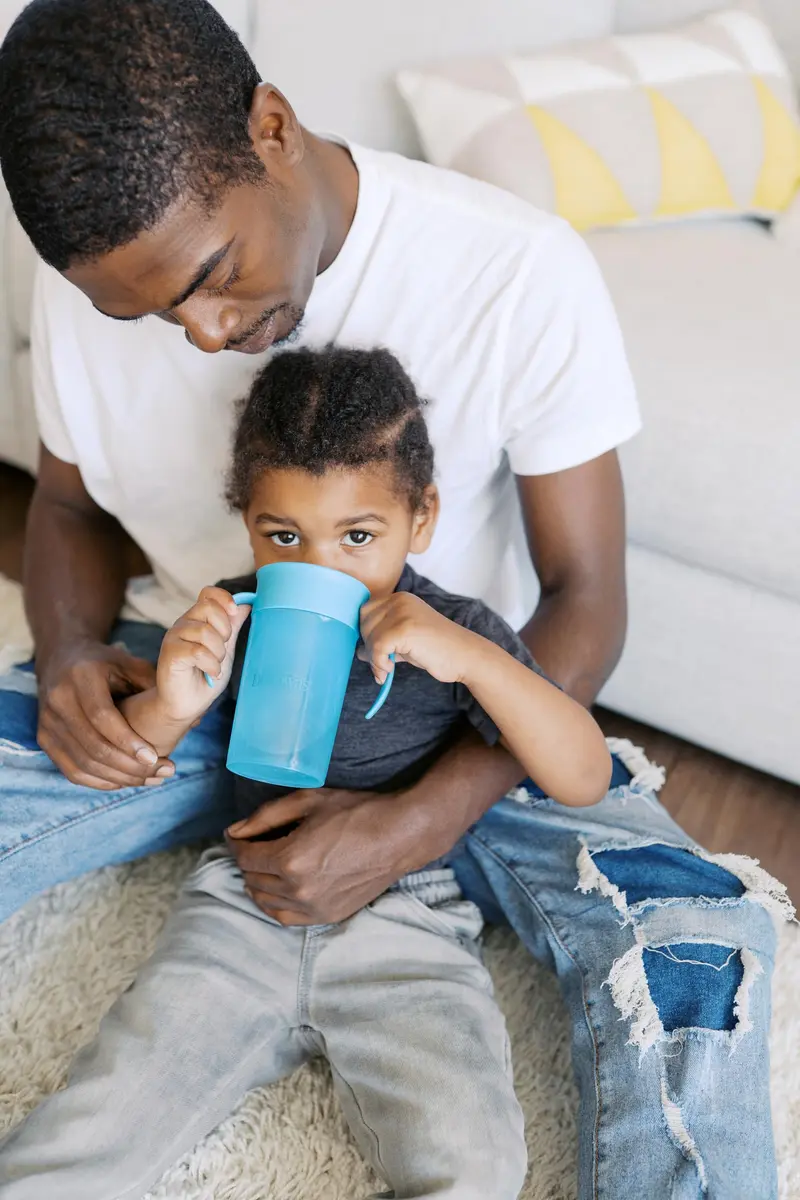 Dr. Brown's Milestones Straw to 360 Cup Set, Blue Ocean, 10 oz | Leak-proof toddler training cups - view 3