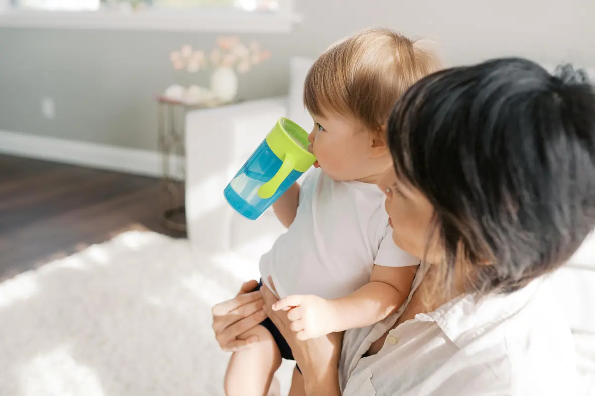 Dr. Brown's Milestones Straw to 360 Cup Set, Blue Green, 10 oz | Leak-proof toddler training cup - view 3