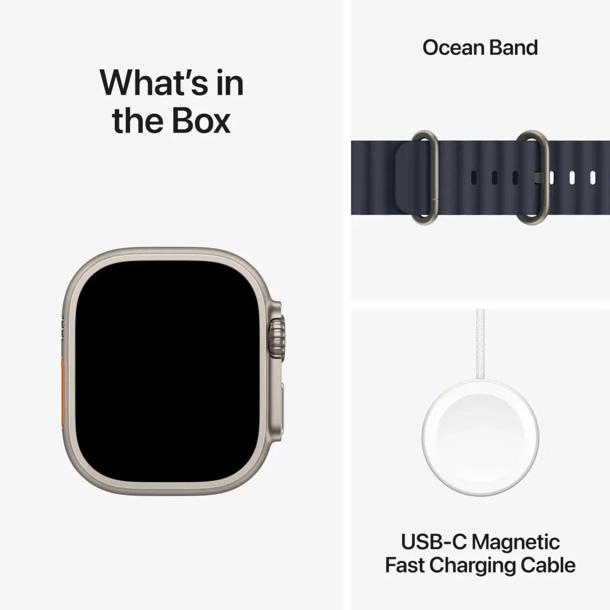 Apple Watch Ultra 2 [GPS + Cellular, 49mm] Natural Titanium Case with Navy Ocean Band, One Size | Advanced Sports & Adventure Smartwatch - view 6