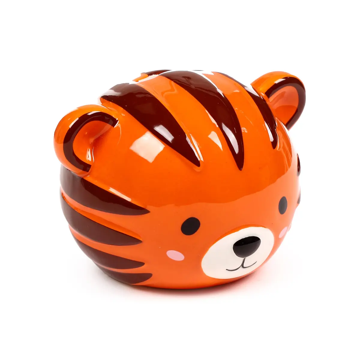 Puckator Kids Ceramic Money Box - Alfie The Tiger Cute Animals Hinged Money Box | Eye-Catching Animal Design for Kids - main product image