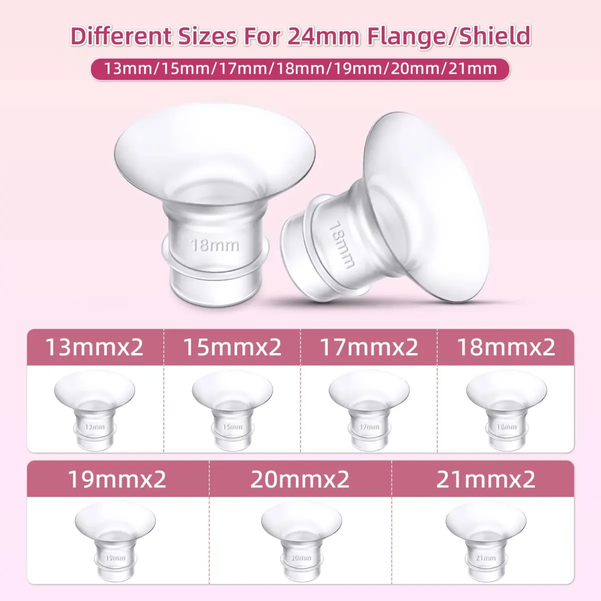 GOCROWEEN Red Flange Inserts 14mm for 24mm Shields | Reduce Nipple Tunnel Down to 14mm - view 4