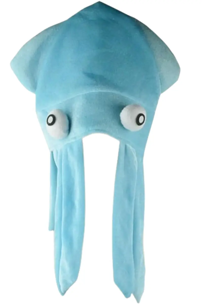 Kirei Sui Blue Octopus Plush Party Hat Costume | Adult Size 59cm (23.5 Inches) - main product image