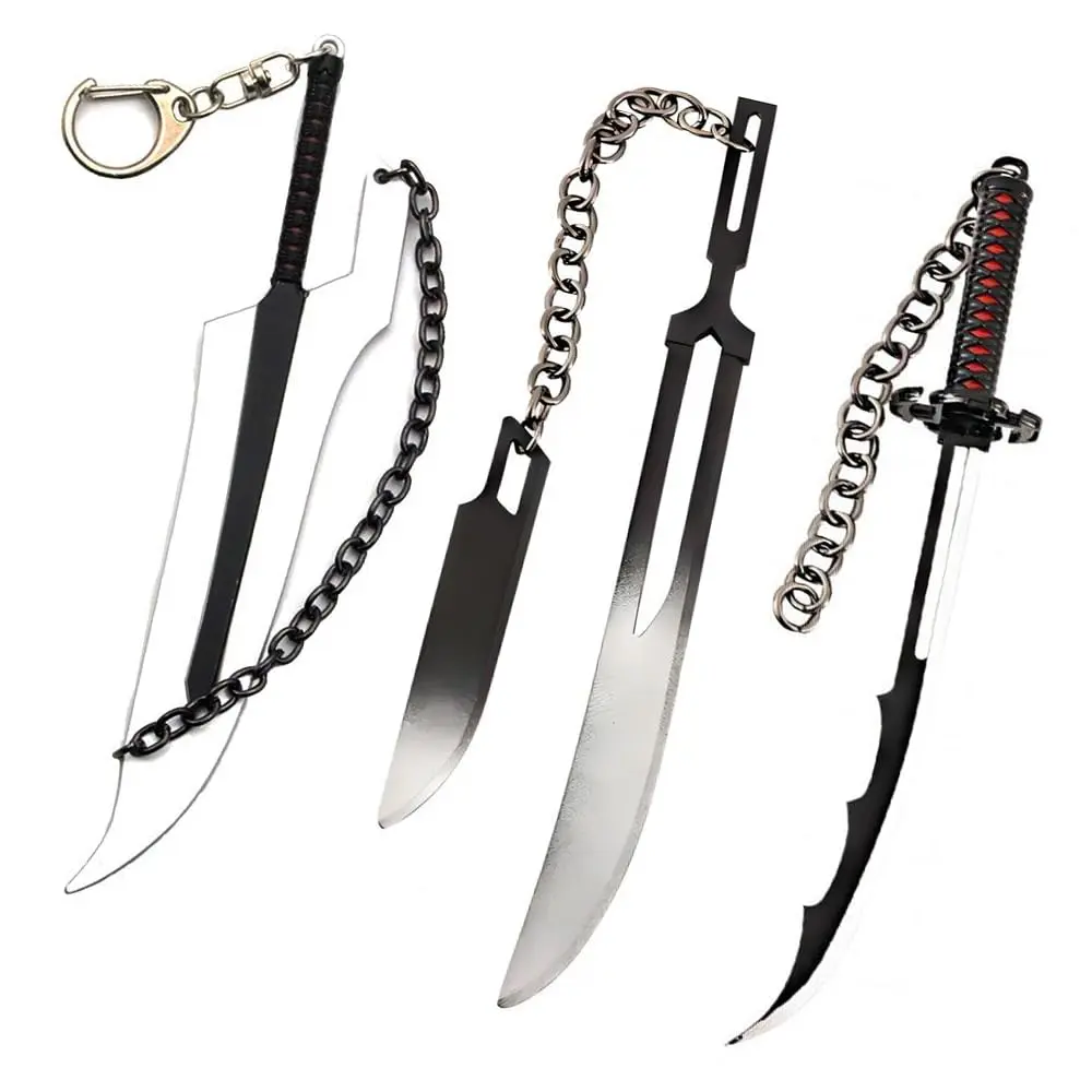 Kbtany Ichigo Bankai Zangetsu Charm Set 3pcs Metal Alloy | Anime Keychain - main product image