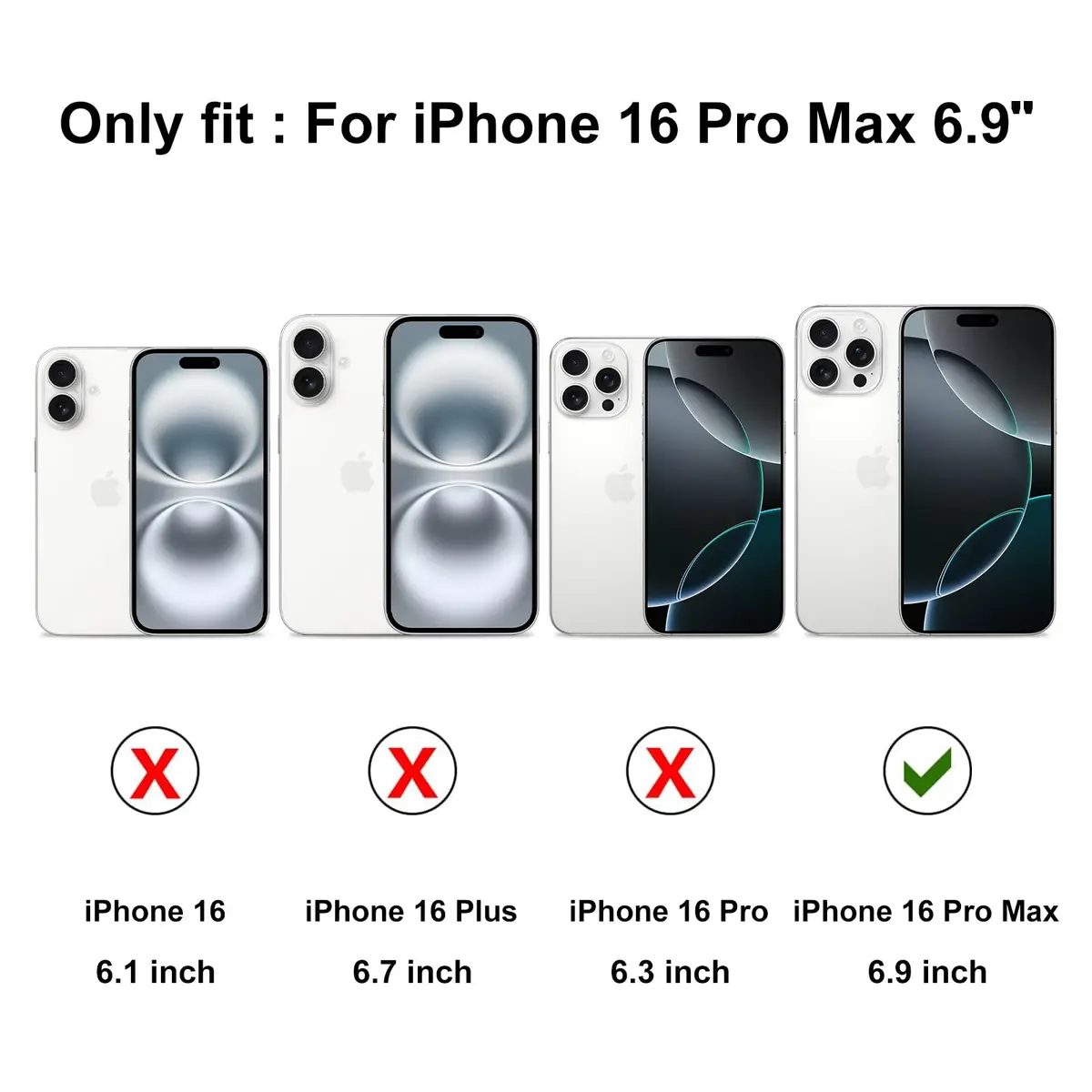 Lafunda Magnetic for iPhone 16 Pro Max Case Butterfly, White | Magnetic Wireless Support & Full Camera Protection - view 2