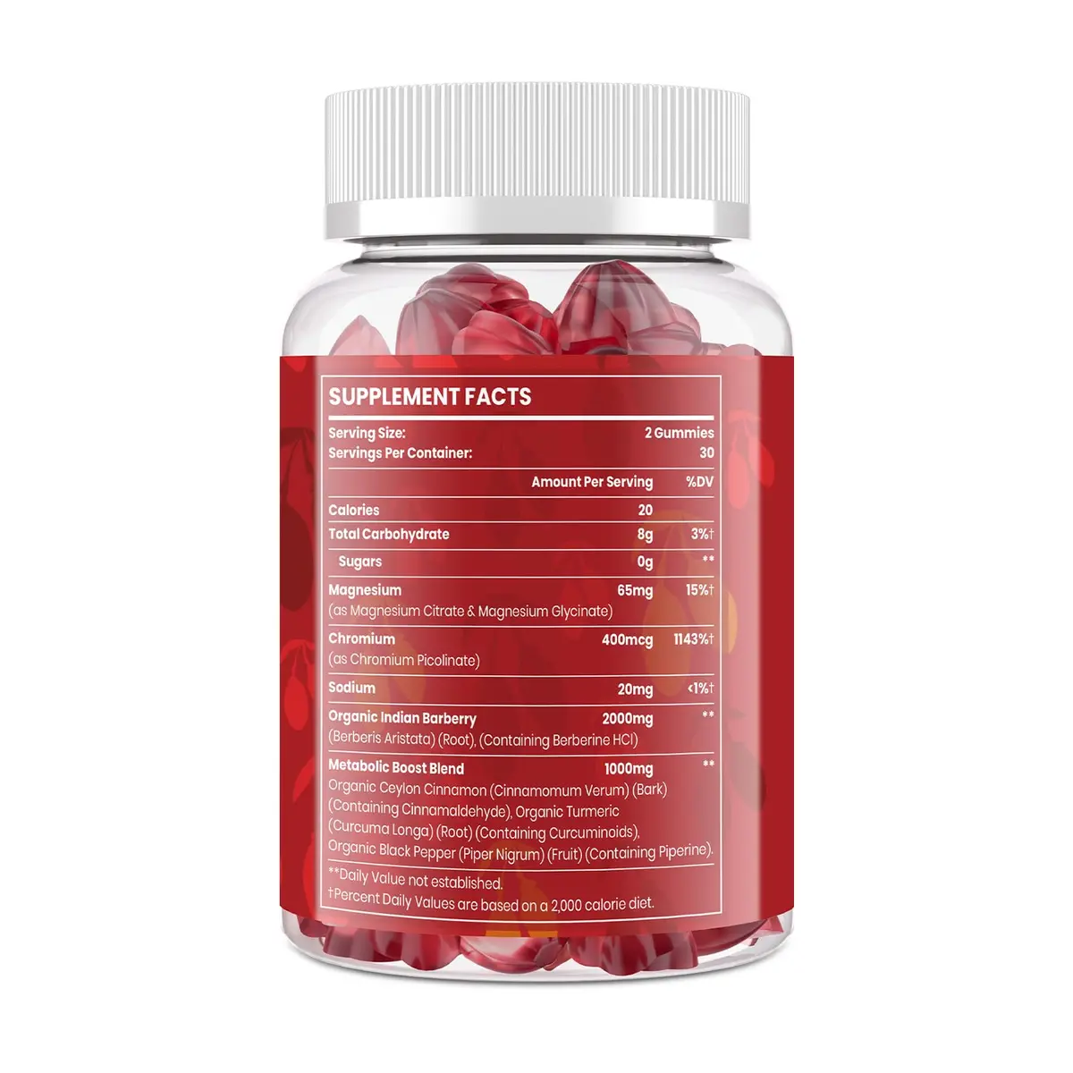 Vylarithonixa Berberine Supplement Gummies 2000 mg with Ceylon Cinnamon, 60 Count | Sugar-Free, Vegan, Absorption Boost - view 8