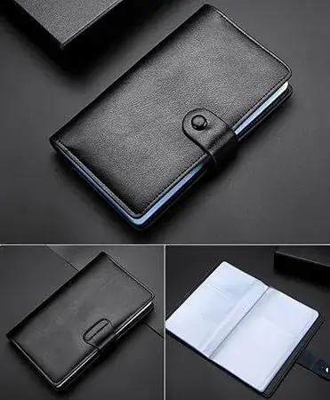JERLA RFID Credit Card Holder Book, Leather Brown, 96 Card Slots for Business Cards & Credit Cards - view 9