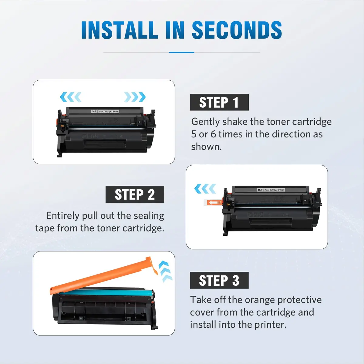 ALLWORK 58A Toner Cartridge Black Compatible for HP 58A CF258A 58X M428fdw | High Page Yield, 4-Pack - view 5