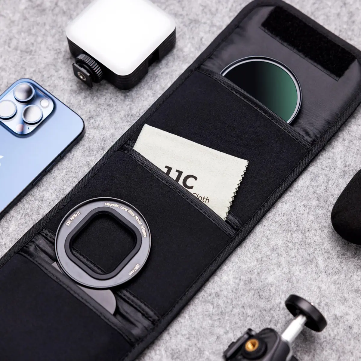 JJC 67mm ND Variable Filter with Magnetic Adapter for iPhone 16 15 14 Pro/Pro Max/Plus | ND2-128 (1-7 Stops) - view 5