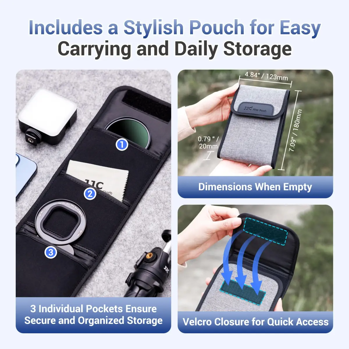 JJC 67mm ND Variable Filter with Magnetic Adapter for iPhone 16 15 14 Pro/Pro Max/Plus | ND2-128 (1-7 Stops) - view 2