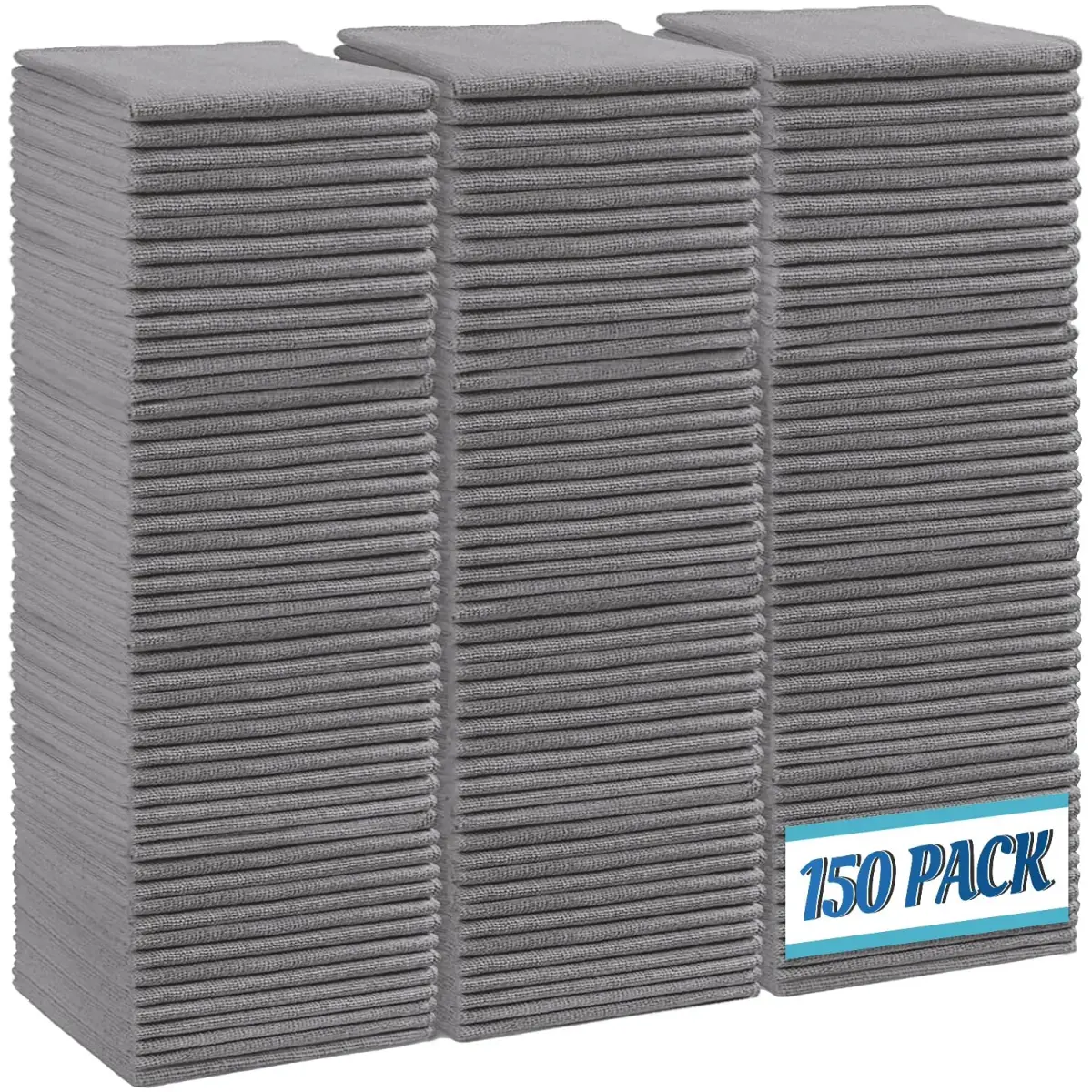 HOMEXCEL Microfiber Cleaning Cloths 150 Pack, 29cm x 29cm (11.5 x 11.5 inch) | Lint-Free & Scratch-Free for Home, Kitchen, Cars - main product image
