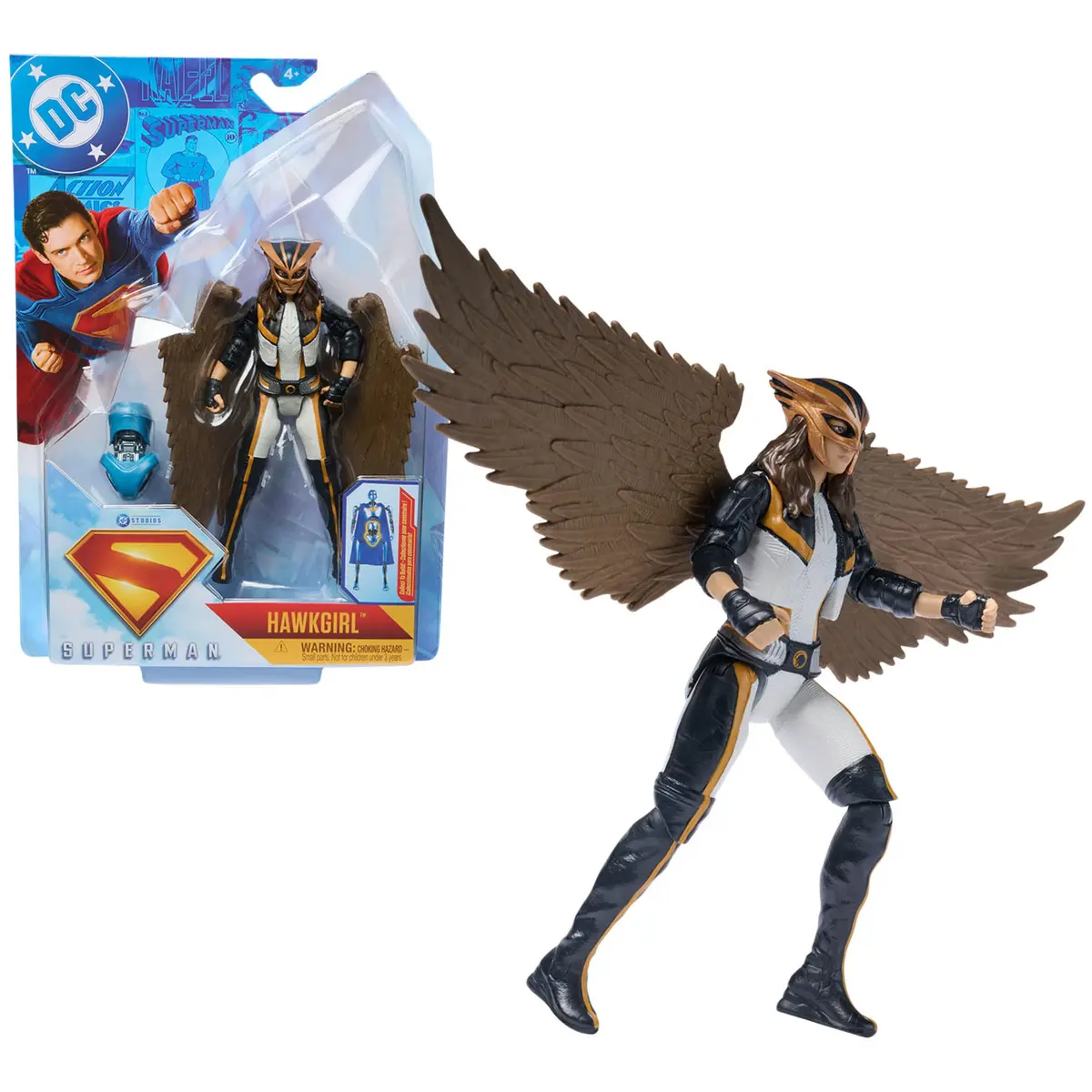 DC Comics Superman Hawk Girl Action Figure, 6-Inch | 9 Points of Articulation - main product image
