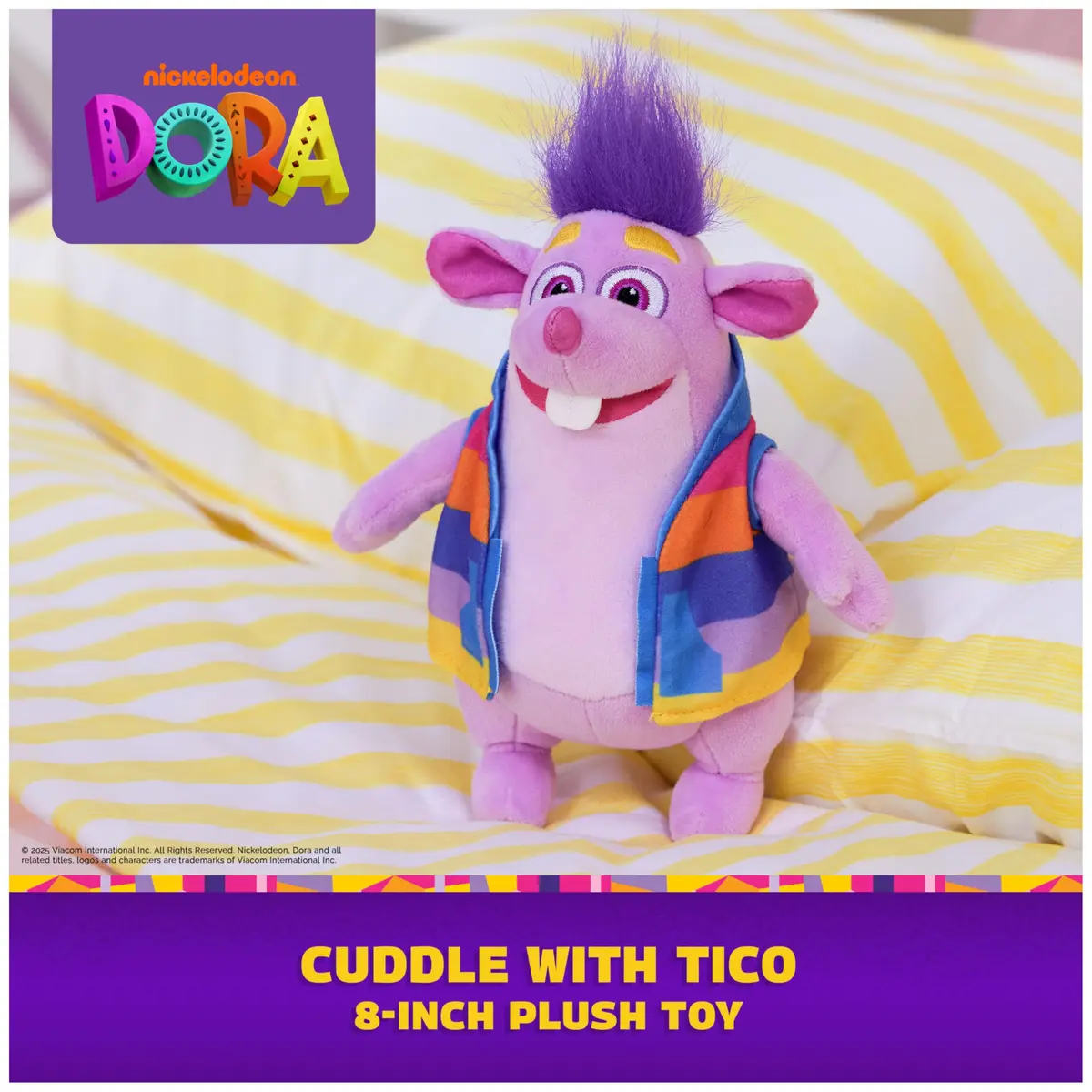 DORA Tico Plush Toy 8-Inch (20.32 cm) | Official Spin Master Stuffed Animal for Ages 3+ - view 2
