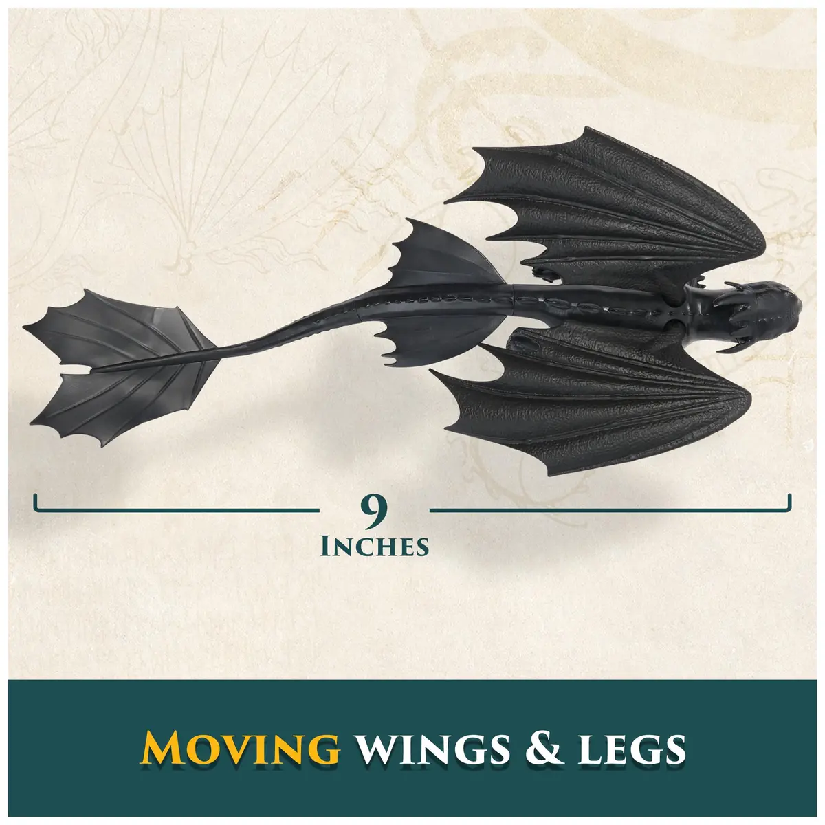 DreamWorks Dragons Toothless 9-inch Action Figure | Articulated Wings & Legs - view 5