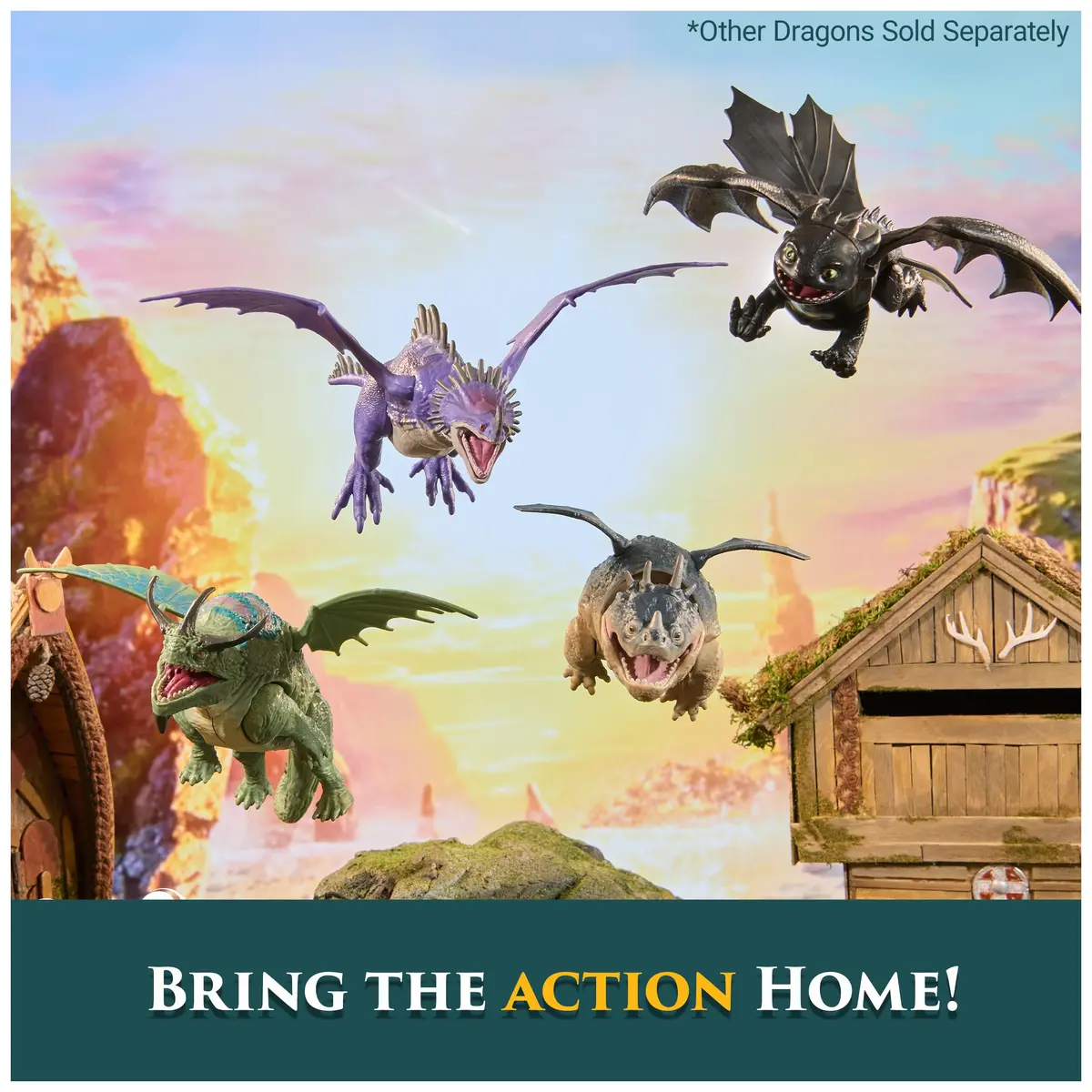 DreamWorks Dragons Toothless 9-inch Action Figure | Articulated Wings & Legs - view 6