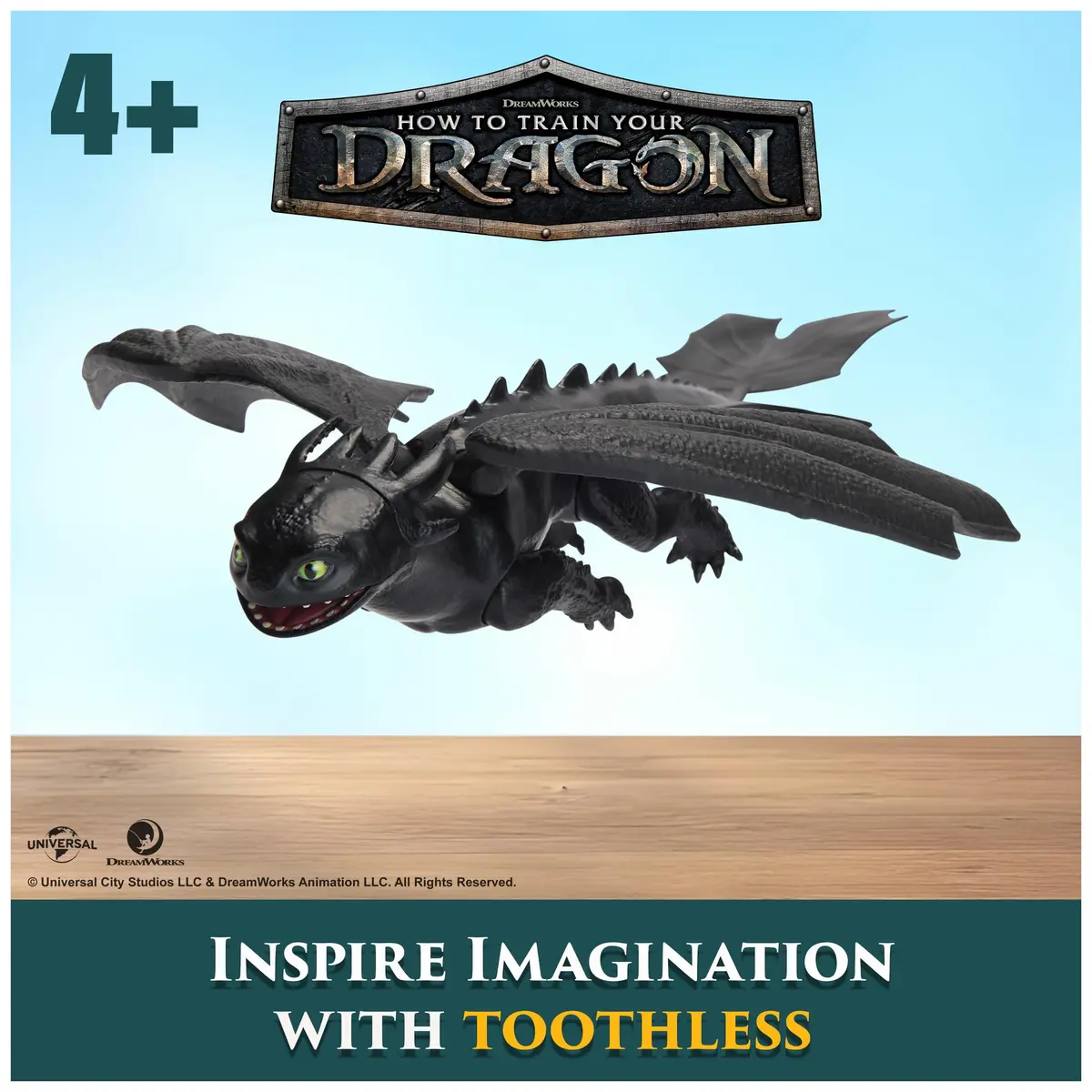 DreamWorks Dragons Toothless 9-inch Action Figure | Articulated Wings & Legs - view 3