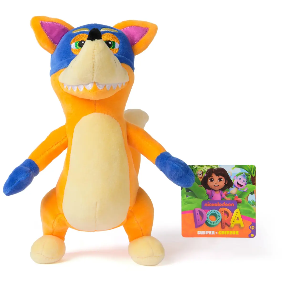 Official Dora Swiper Plush Toy, 8-Inch Stuffed Animal for Ages 3+ | Soft Velvety Fur with Embroidered Details - view 9