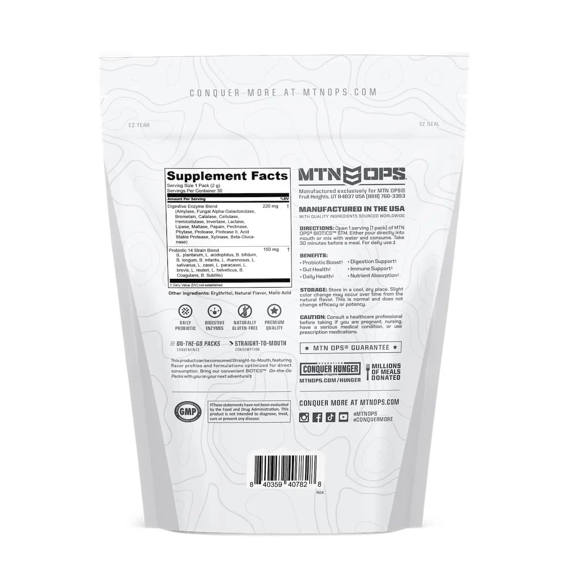 MTN OPS Biotics STM On-the-Go Probiotic for Gut Health | Gut Support & Immunity (70-120 chars) - view 9