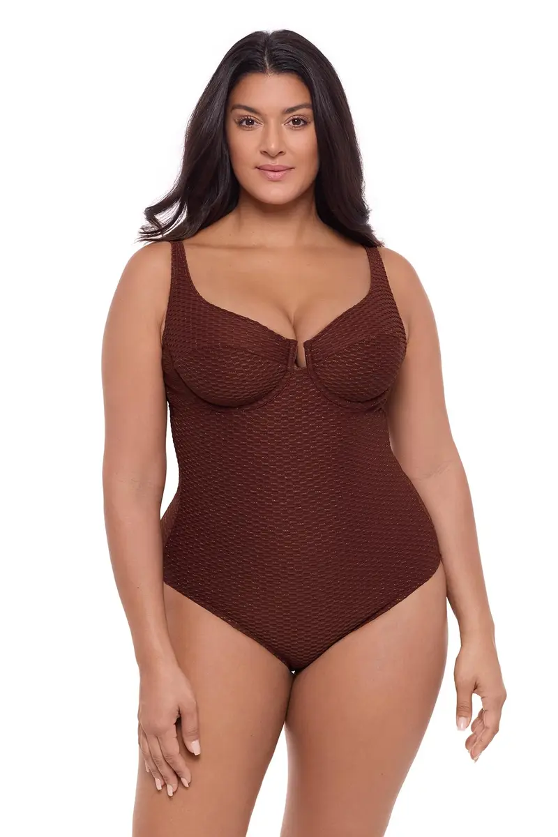 S3 Swim Women's Shaping Underwire One Piece Swimsuit | Support & Style in Sangria (70-120 chars) - main product image