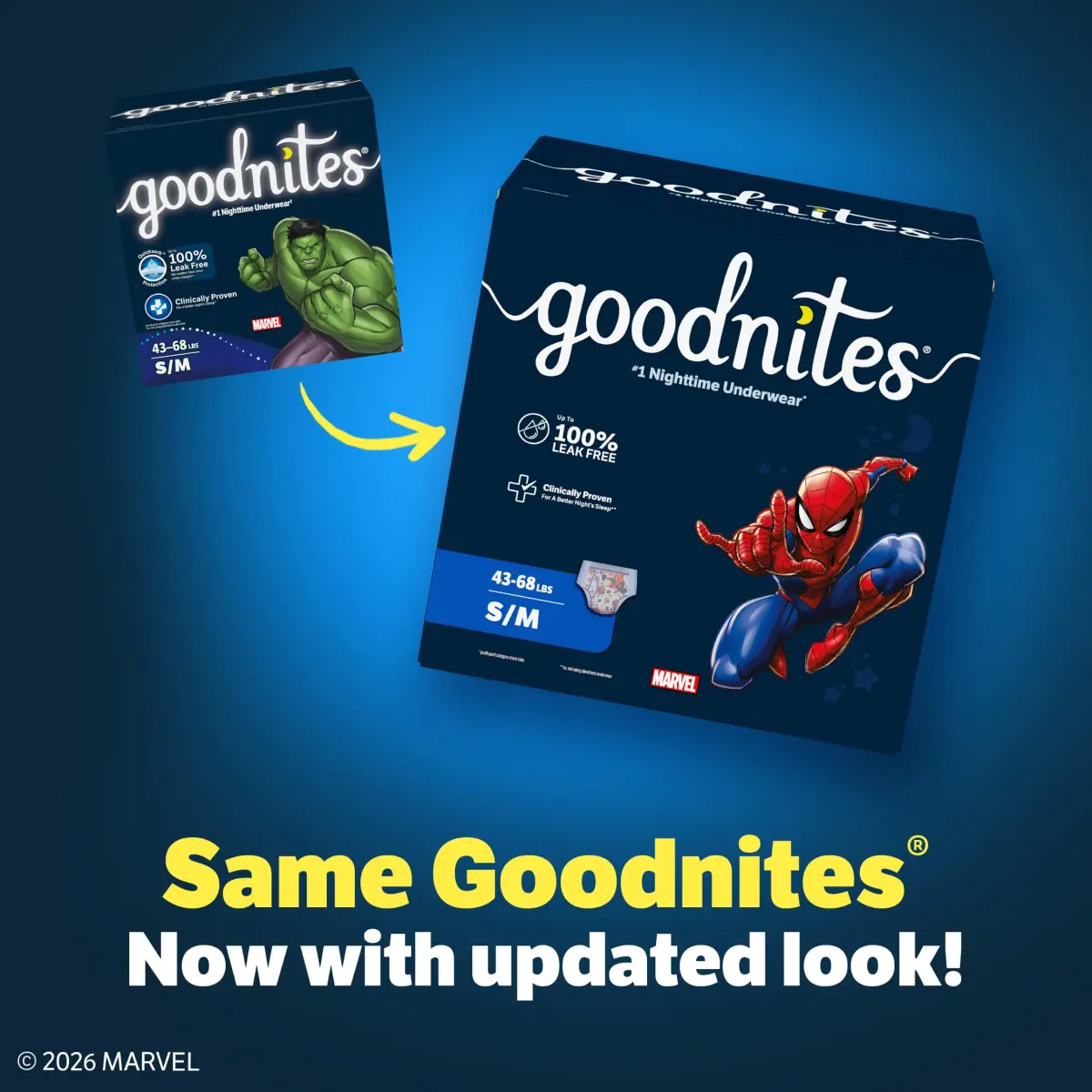 GoodNites Boys Nighttime Underwear S/M (76 Ct) | 100% Leak-Free Protection for Boys 43-68 lbs - view 3