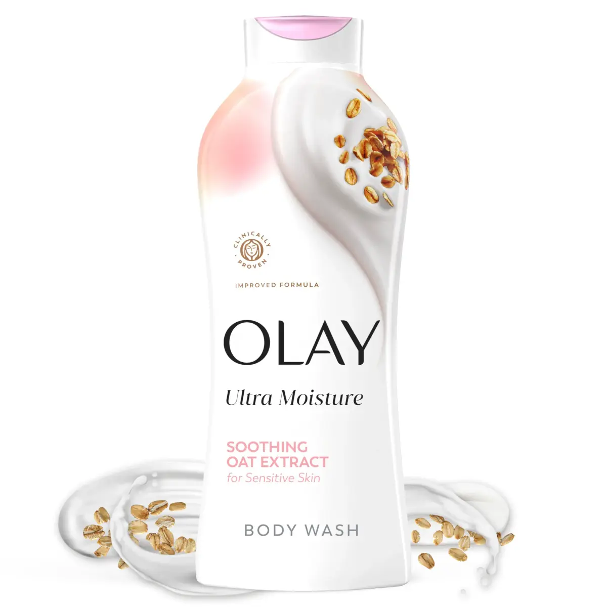 Olay Ultra Moisture Soothing Body Wash with Oat Extract 650ml (22 fl oz) | 24hr Moisturizing for Sensitive Skin - main product image